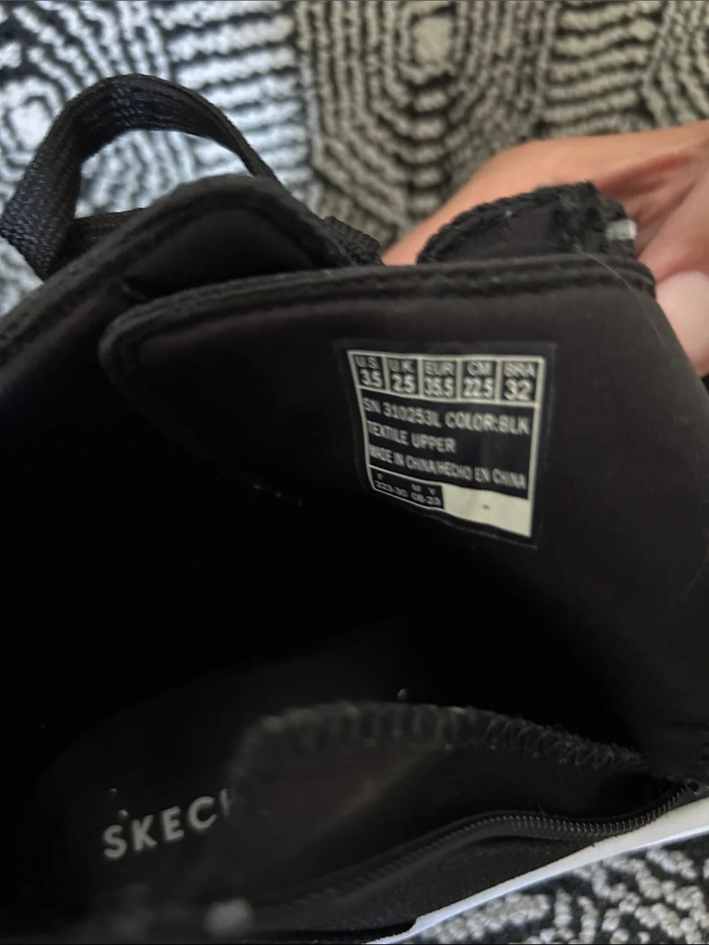 Skechers Hyperlift Black High-Top Platform Sneakers